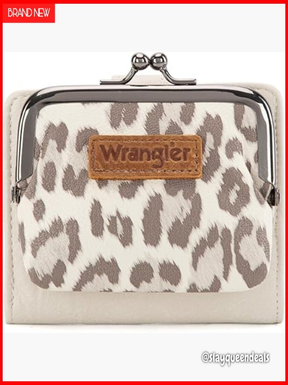 RFID Blocking Women's Bifold Wallet with Coin Pocket Leopard Print
